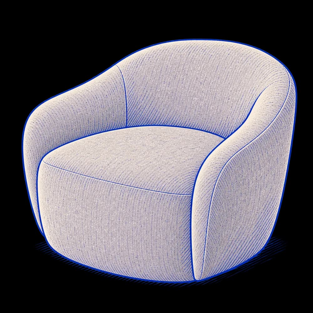 Concha · Poltrona envolvente · Relieve