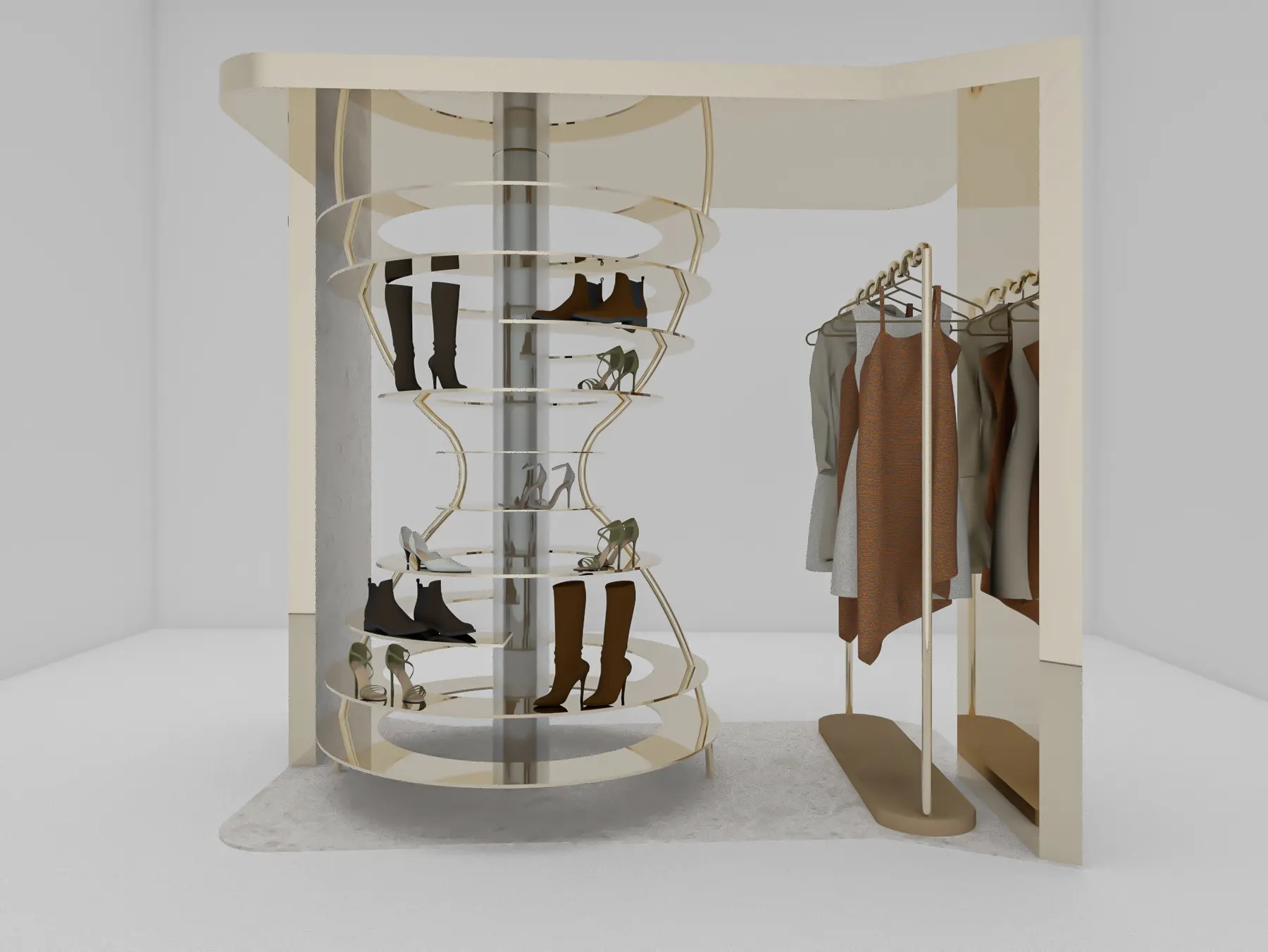 Alohas · La tienda completa con el mostrador y la pantalla de pedido. · IO's Architecture